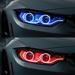 Gran oferta 2,5 3,0 pulgadas faro de coche 5D cubierta LED RGB Crystal Angel Eye BT APP Control <span class=keywords><strong>Auto</strong></span> Luz de circulació<span class=keywords><strong>n</strong></span> diurna luces ambientales - Product Image 5