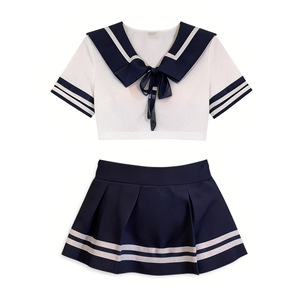 Ensemble d'uniforme scolaire sexy Lemon Story pour femmes, mini-jupe respirante, costume style JK - Product Image 5