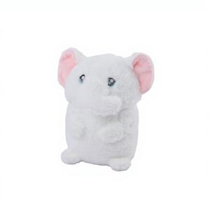 Doudou Éléphant Brodé en Peluche pour Bébé, Jouet Animal en Peluche Doux et Debout, Doublure en Maille, Décoration de Crèche pour Nourrissons et Tout-petits, Coton - Product Image 6