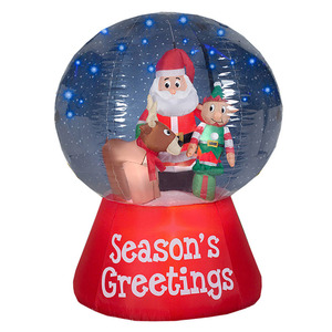 Modèle gonflable de Père Noël 2026 avec lumières colorées, ornement de Noël gonflable - Product Image 2