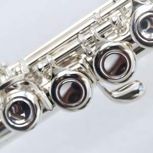 Vente d'usine Flûte <span class=keywords><strong>traversière</strong></span> <span class=keywords><strong>à</strong></span> 16 trous en Do Corps en cupronickel Plaqué argent Instrument de musique - Product Image 4
