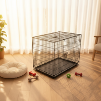 Grille de fond de cage pour chien en fer, vente en gros d'usine, facile à assembler, grand espace, portable, durable, revêtement poudré, taille personnalisée