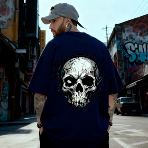 Camiseta Oversize de Estilo Hip Hop, 100% Algodón, Estampada, para Hombre, Ropa Urbana, Diseño Personalizado, Fabricantes de Ropa - Product Image 3