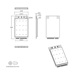Compex <span class=keywords><strong>qca9890</strong></span> wle900vx I Temp 7CA cấp công nghiệp 85C 3*3 802.11ac Dual Band đài phát thanh minipcie mô-đun - Product Image 4