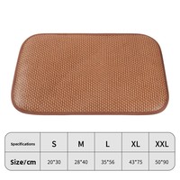 Tempat Tidur Hewan Peliharaan Anjing Kucing Mewah Bentuk Persegi Panjang dari Polyester, Alas Pendingin Anti Gigit untuk Anjing Sedang/Besar, Semua Musim, Impor