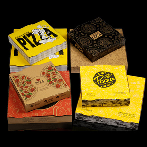 Hộp bánh pizza sóng giấy in ấn theo kích thước tùy chỉnh, phủ lớp UV, có tùy chọn ép nổi thiết kế cho hộp đựng sushi & pizza mang đi - Product Image 4