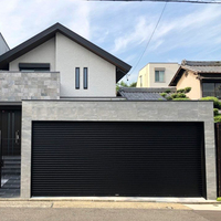Puerta de Garaje Eléctrica Moderna de Alta Calidad OUNA, Personalizable, 8x7, Resistente a Huracanes, Acero Galvanizado de Tablero Completo, Venta al por Mayor