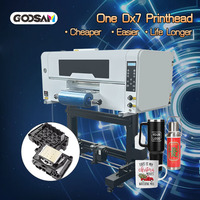Goosam One Tête d'impression Dx7 30cm A3 Rouleau à Rouleau Uv DTF Autocollants de Transfert Imprimante pour Tasses en Verre Petite Bouteille Impression Métallique