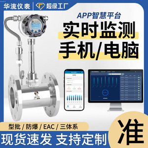 Vortex Flowmeter Stainless Steel Flange DN100 Temperature Pressure Compensation For Steam Gas Liquid - Product Image 4
