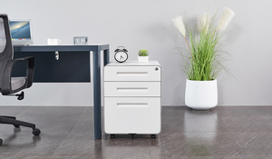 Gabinete movible de tres cajones de acero moderno, muebles de oficina de arco grande para el hogar, sala de estar y uso en hoteles, apto para niños - Product Image 3