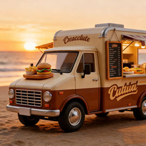 Camion de nourriture commercial rétro en aluminium jaune vif pour café, thé au lait, glace, hot-dogs et restauration rapide - Product Image 5