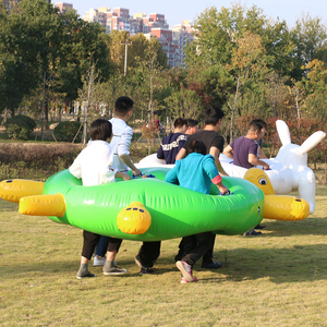 JUNAO Modèle de course tortue-lapin gonflable A-86 en PVC, installation facile, épaissi, pour team building, extérieur, sur mesure - Product Image 2