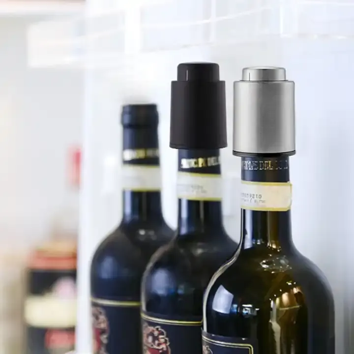 อุปกรณ์เสริมไวน์ที่ทนทานสูญญากาศสแตนเลสปิดไวน์แดงขวด Stoppers สำหรับไวน์