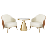 Ensemble de Table de canapé en métal haut de gamme, Table et chaises de réception d'hôtel moderne, ensemble de Table de canapé d'hôtellerie