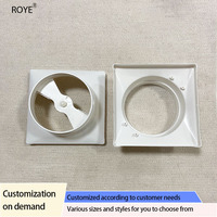 Diffuseur d'air carré traditionnel en plastique avec angle de lame de 45° et conduit flexible pour la ventilation et l'évacuation des bâtiments
