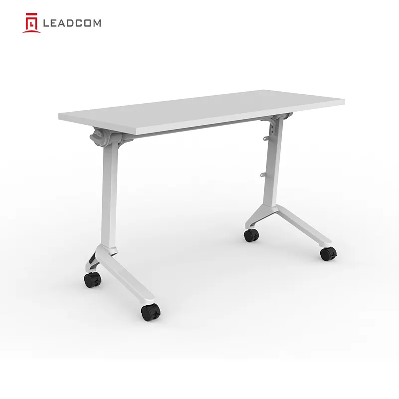 LEADCOM LS-703 Mateo, Meja latihan lipat meja sekolah dan furnitur kantor dapat dilipat dengan roda