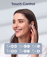 Écouteurs TWS pour 5.4, sans réduction de bruit, casque de jeu intra-auriculaire, LED, étanche IPX4, contrôle tactile, latence de 30 ms, voyage, sport
