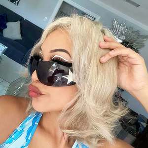 Lunettes de soleil Y2K punk monobloc pour hommes et femmes, avec logo personnalisé, style cinq branches, vente en gros - Product Image 2