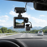 Caméra embarquée double 2K QHD avant + 1080P arrière, écran tactile capacitif IPS 2 pouces, DVR, prise en charge 256 Go, capteur G, personnalisation OEM