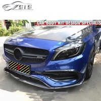 Lèvre avant A45 en fibre de carbone et canards pour Mercedes Classe A W176 A45 (2017-2019)