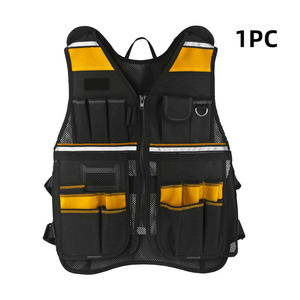 Bolsa de Herramientas, Chaleco Portaherramientas con 20-24 Bolsillos, Velcro Ajustable, Multifuncional, Ropa de Trabajo para Electricistas - Product Image 2