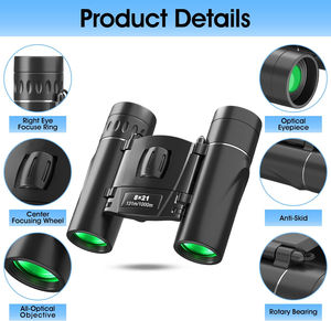 Jumelles portables 8x21, jumelles puissantes haute définition, télescope pliable longue portée avec prisme BAK4 et optique FMC - Product Image 3