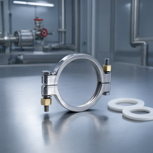 Raccord de tuyauterie à trois colliers en acier inoxydable 304 haute pression pour équipement industriel - Product Image 2