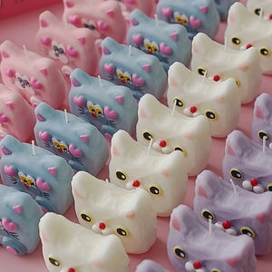 Barras de Cera de Soja Ecológicas Hechas a Mano con Forma de Corazón y Oreja de Gato, Estéticas y Únicas, Precio de Fábrica, para el Día del Padre y Diwali - Product Image 4