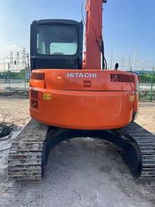 Excavatrice Hitachi ZX75 d'occasion, en vente, bonnes performances, prix bas, garantie 1 an, mini-pelleuse de 7 tonnes, pour travaux de construction à domicile et à la ferme. - Product Image 4