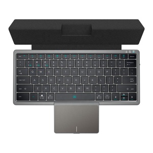 Gran oferta móvil de aleación de aluminio plegable Mini Touchpad inalámbrico <span class=keywords><strong>Bluetooth</strong></span> teclado funda para Apple Tablet PC Smartphones Ipad 10th - Product Image 2