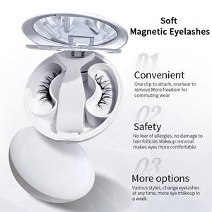 Nouvelle technologie de gros aucune <span class=keywords><strong>colle</strong></span> requise synthétique 3D style naturel réutilisable maquillage des yeux Pro <span class=keywords><strong>cils</strong></span> magnétiques doux faits à la main - Product Image 6