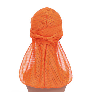 Durag à longue queue en maille respirante, bandanas à larges sangles, bonnet de chimiothérapie pour hommes et femmes, <span class=keywords><strong>bandana</strong></span> ethnique - Product Image 5