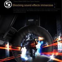 Casque de jeu filaire circum-auriculaire avec haut-parleur dynamique, réduction active du bruit, design exclusif, amplification des basses, contrôle tactile, lumineux, AAC