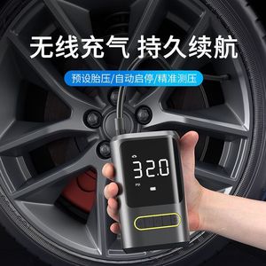Inflador de neumáticos portátil de 12V con pantalla LCD, bomba de aire para coche con carga inalámbrica para bicicleta y vehículo eléctrico - Product Image 4