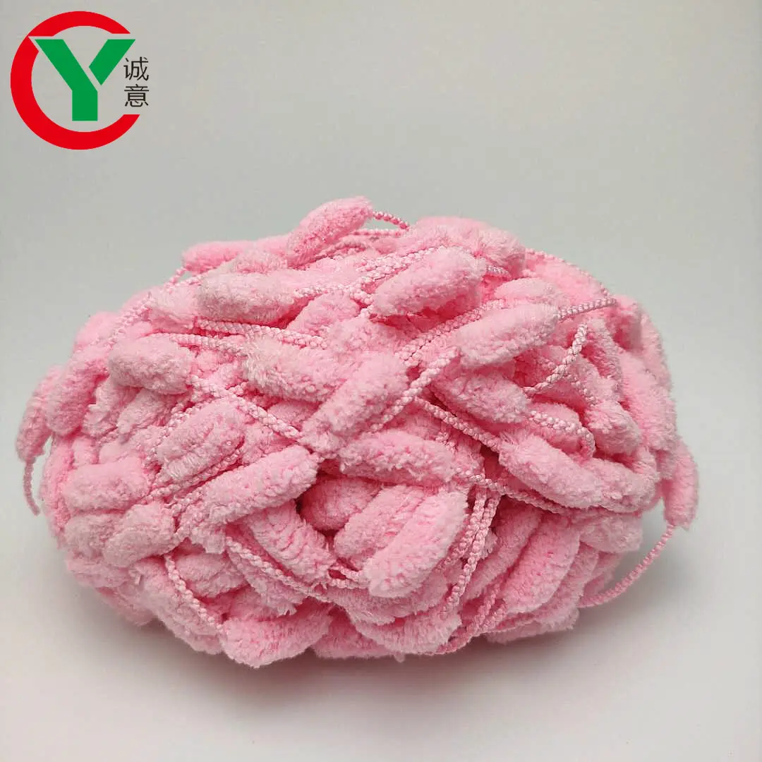 Super Zachte Pom Pom 100% Polyester Garen Voor Hand Breien Garen