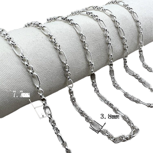 Lovestory A2438 Cadena de Eslabones de Plata de Ley 925 de Alta Calidad para Fabricación de Joyas, Collares y Pulseras, 7MM - Product Image 1