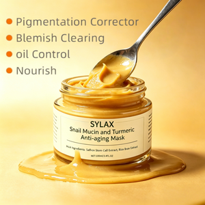 Masque visage anti-âge SYLAX avec mucine d'escargot, curcuma, soin hydratant nourrissant naturel pour femmes, anti-rides, éclaircissant - Product Image 3