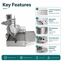 Nouvelle machine commerciale électrique pour la fabrication de beignets Pon De Ring Mochi, machine à beignets automatique à taille réglable, capacité de 1 à 10 L pour les boules