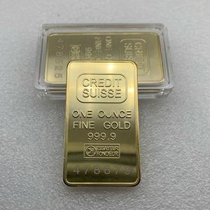 Un'oncia di lingotti Souvenir in oro pregiato barra Non magnetica in lega di zinco placcato in oro per articoli vari domestici - Product Image 2