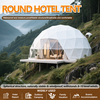 Dôme géodésique de luxe en PVC pour hôtel, tente de glamping, tente dôme ronde pour le désert, tente dôme ciel étoilé pour le camping