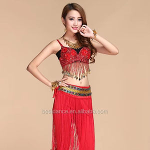 Sequin <strong>Bra</strong> Tops <strong>Belly</strong> <strong>Dance</strong> Top <strong>Tribal</strong> Dancing Fancy Tops - Product Image 2