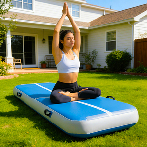 Airtrack met elektrische pomp, beschermt gymnastiek en fitness thuis, opblaasbare gymnastiekmat, luchtmat - Product Image 6