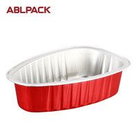 Mini récipient à Dessert jetable de 100ML, tasses de cuisson Triangle en aluminium avec couvercle en plastique