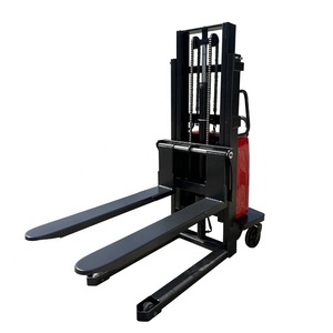 Apilador de Palets Semieléctrico con Horquillas de Alcance y Patas Abatibles, Carretilla Elevadora Autocargable, Elevador de Horquillas Totalmente Autopropulsado - Product Image 5