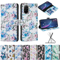 Étui de téléphone portefeuille à motif papillon double face pour Xiaomi Poco F7 Ultra X7 C75 pour Redmi A5 Turbo 4 Note 14 Pro Plus 4G 14C 5G