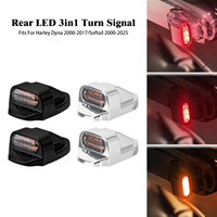 Luces de freno de señal de giro LED traseras para motocicleta E-Mark para Harley Dyna Street Bob FXDB 00-17 Softail Fat Boy 00-25