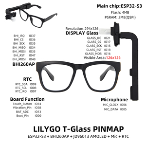 LILYGO T-Glass AR Glasses ESP32-S3 Modul Layar AMOLED 1,1 Inci BHl260AP Sensor Cerdas Pembelajaran Mandiri WiFi Development Board - Product Image 6