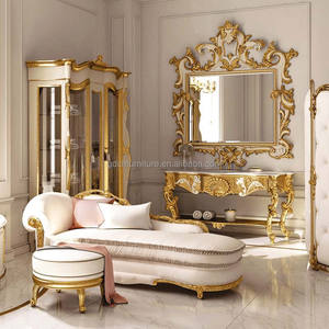 Set Sofa Ruang Tamu Warna Barok Perancis Mewah Furnitur Ruang Tamu Eropa Istana Kerajaan Sofa Kain Ukiran Tangan - Product Image 5