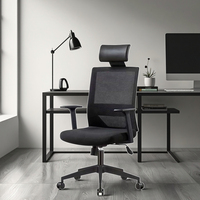 Chaise de bureau exécutive ergonomique moderne et confortable, avec accoudoirs réglables en hauteur, entièrement en maille, inclinable, couleur grise