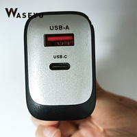 22W Pengisi Daya Cepat USB C LED Light Charger PD Power Adapter Cargador Tipe C untuk Samsung Super Full Protocol Fast Charge